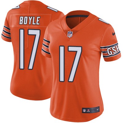 Nike Chicago Bears #17 Tim Boyle Orange Women's Stitched NFL Limited Rush Jersey